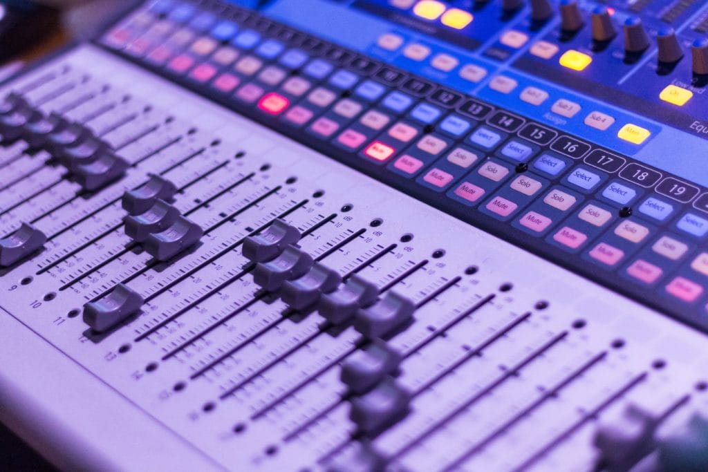 a mixing board