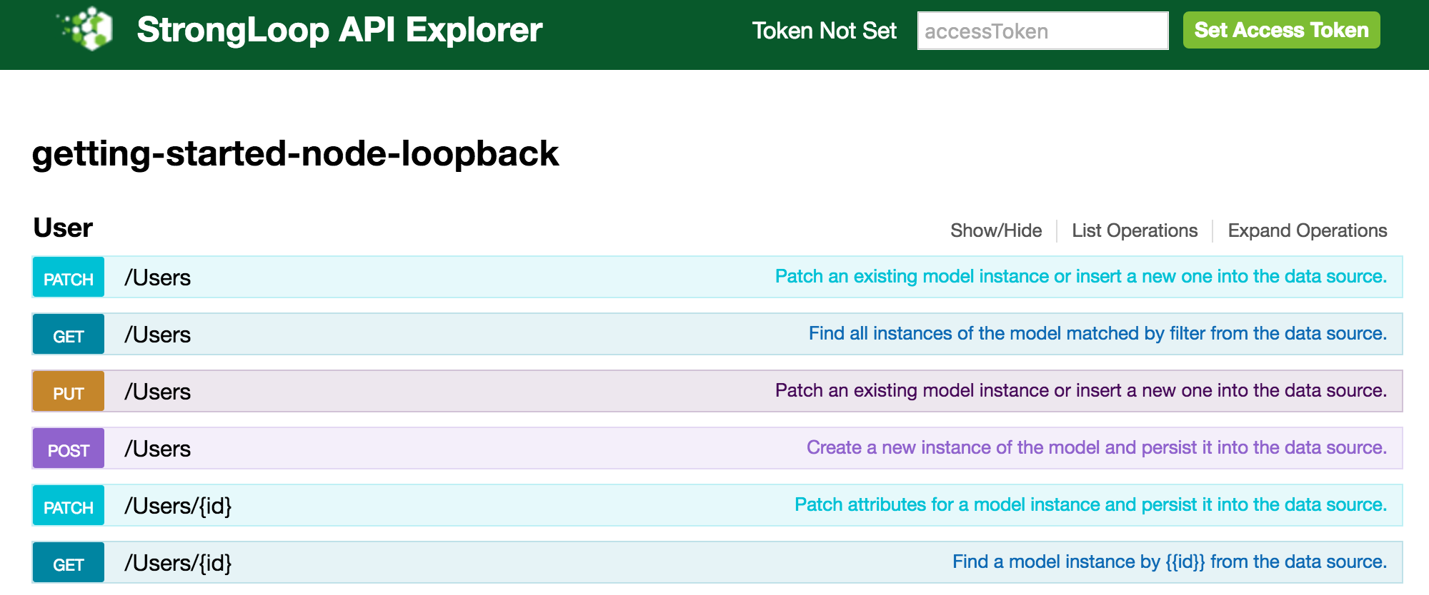 LoopBack Explorer
